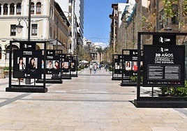 Exposición '20 años homenajeando a las leyendas del cine español'.