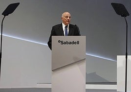 El presidente del Bacno Sabadell, Josep Oliu