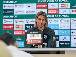 Sebastián Beccacece, en el Martínez Valero.