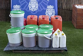 Imagen de archivo del material incautado por la policía en una operación antidroga.