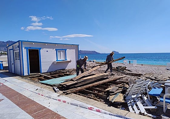 Imagen de los trabajos que se están ejecutando en la zona
