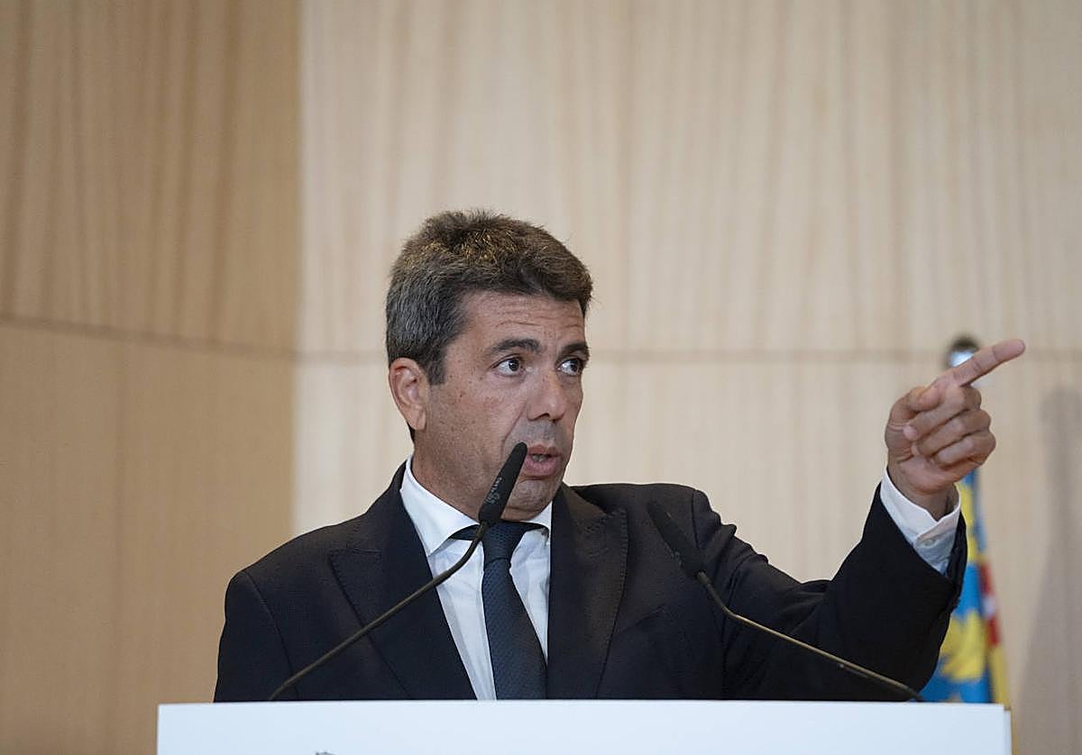 El presidente de la Generlirar Valenciana, Carlos Mazón.
