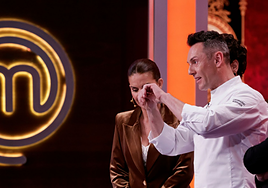 El chef italiano durante la grabación del programa.