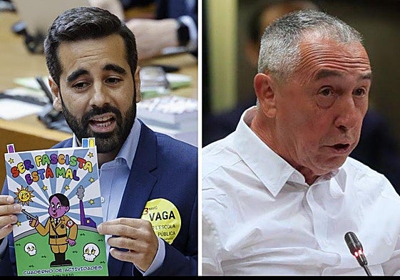 Los portavoces del PSPV y Compromís en Les Corts, José Muñoz y Joan Baldoví, respectivamente.