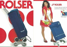 Anuncio antiguo del carrito de la compra de Rolser.