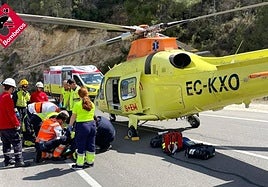 Imagen de archivo de un rescate con helicóptero.