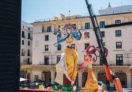 Plantà de 'Geoda' en las pasadas Hogueras de Alicante.