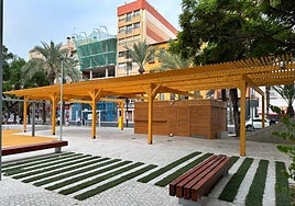 Nuevo quiosco en la plaza Músico Óscar Tordera.