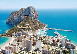 Panorámica de Calpe uno de los municipios de la Marina Alta.