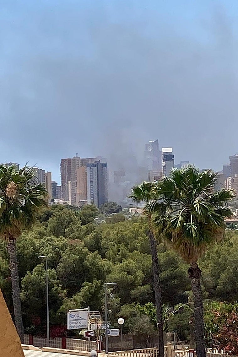Imagen del incendio en Armanello.
