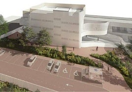 Maqueta del futuro centro de salud de Travalón de Elche.