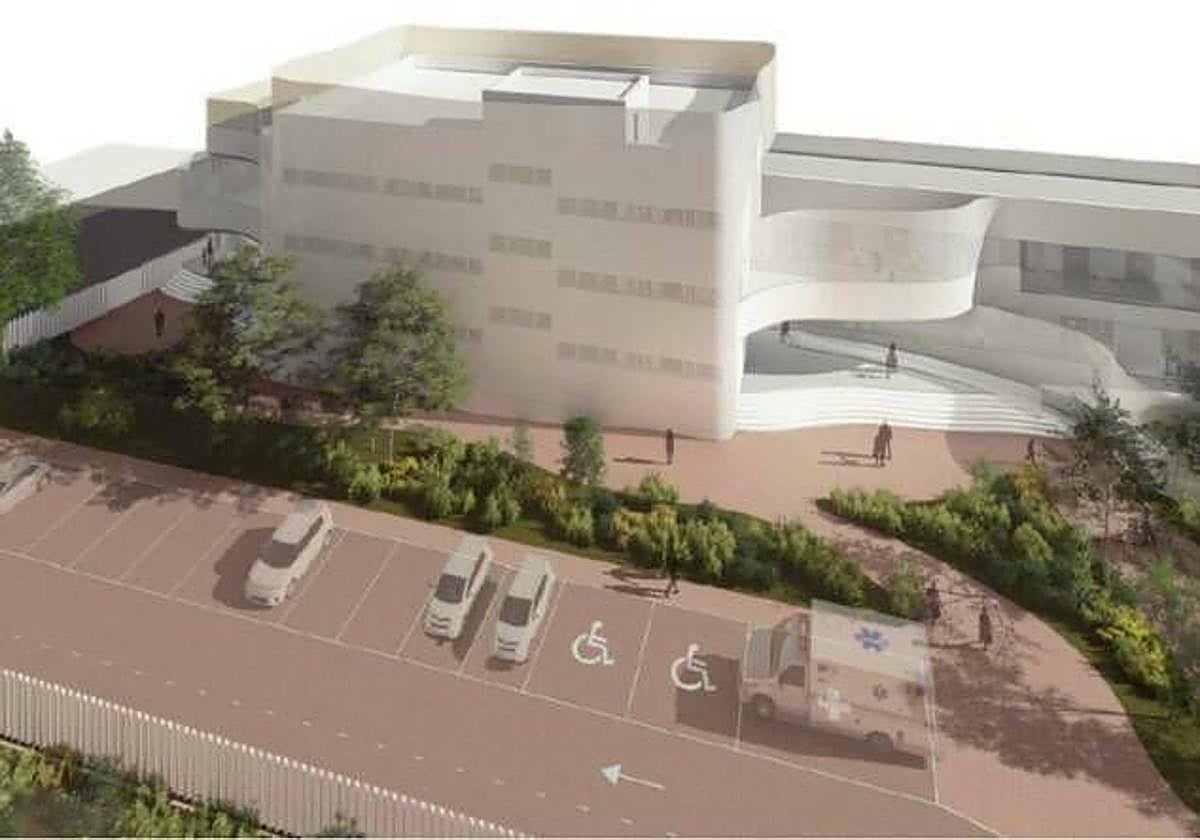 Maqueta del futuro centro de salud de Travalón de Elche.