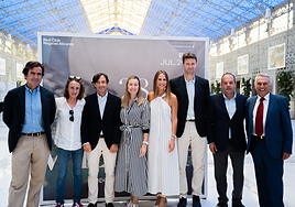 Autoridades, organizadores y colaboradores en la presentación en Casa Mediterráneo.