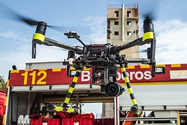 Uno de los drones del Consorcio de Bomberos de la Diputación de Alicante.