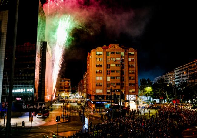 Momento de la Arribada del Foc de El Corte Inglés.