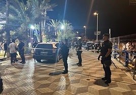 La Policía Nacional ha cortado la playa del Postiguet durante la intervención.