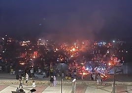 Fogatas en los arenales de El Campello.
