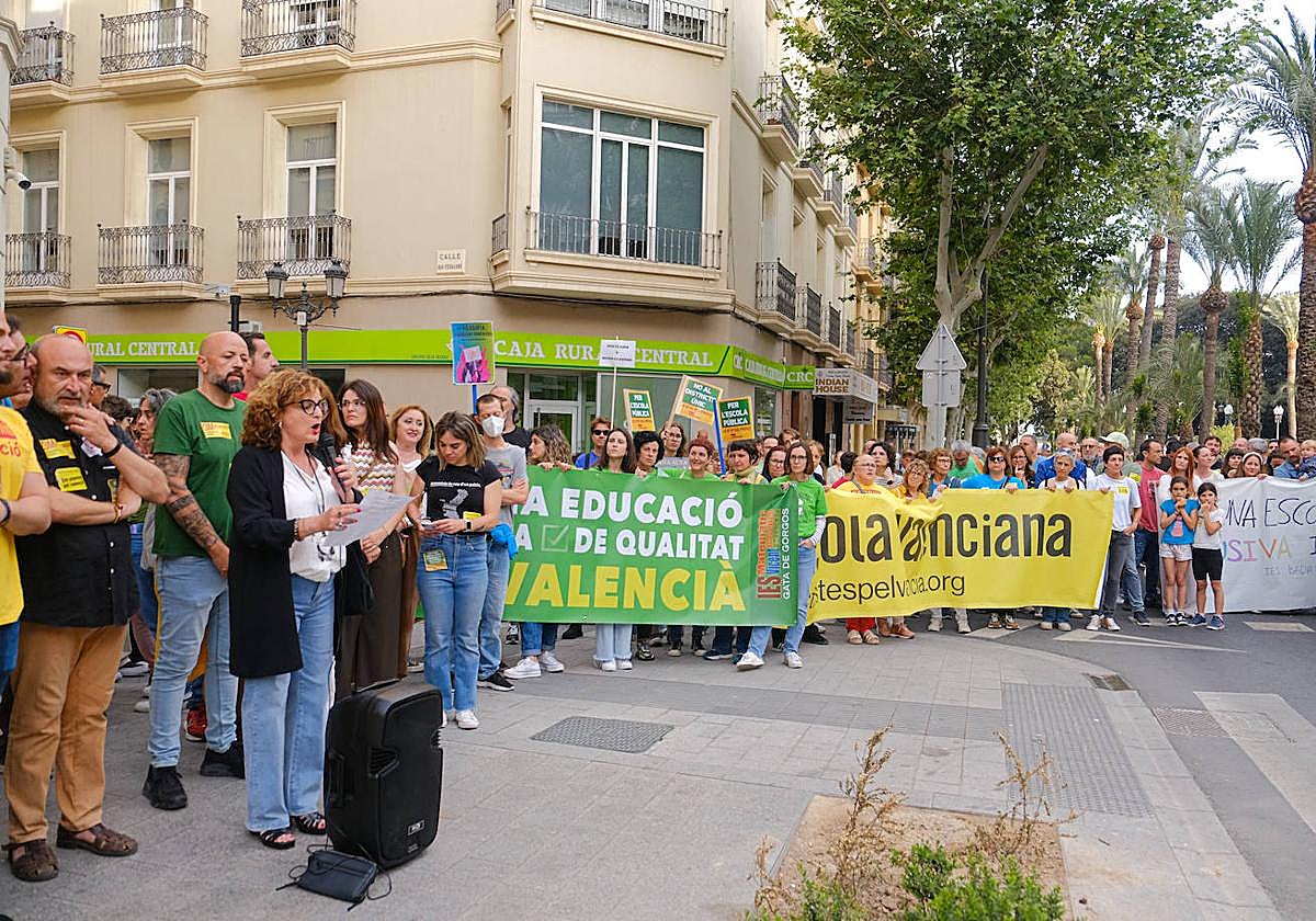 Concentración en Alicante con ocasión de la huelga educativa del pasado 23 de mayo.