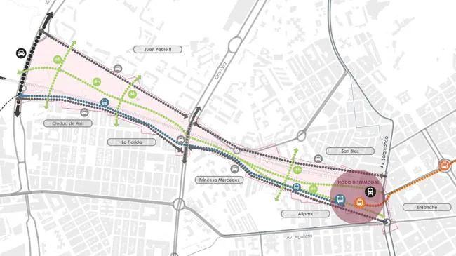 Imagen después - Los dos parques centrales que Alicante podría tener