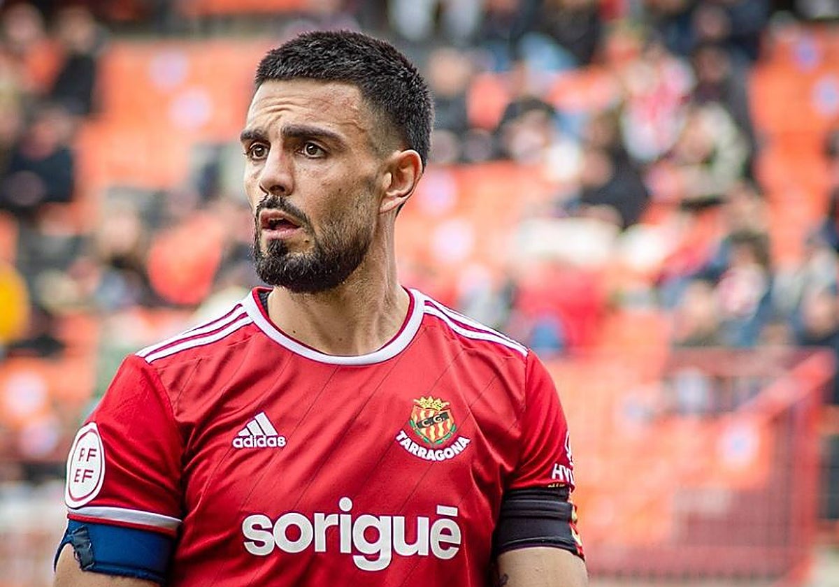 Nacho González, durante un partido con el Nàstic de Tarragona.