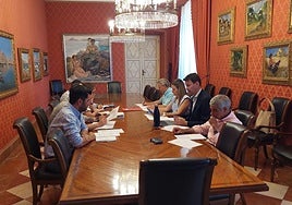 Comisión de Hacienda celebrada este miércoles en el Ayuntamiento.