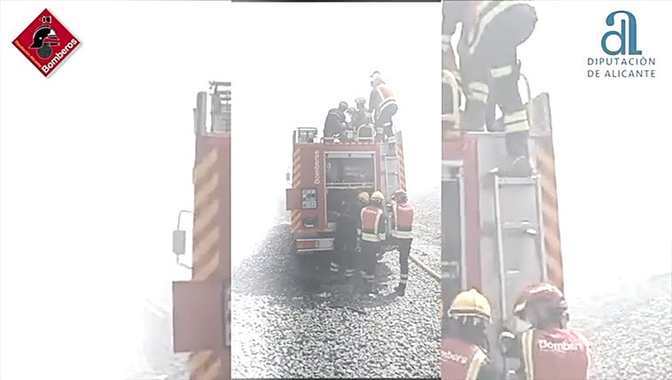 Actuaciones de los bomberos en Xixona.