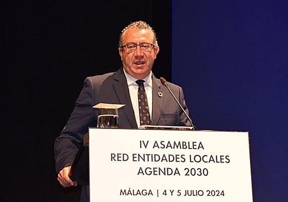 El presidente de la Diputación, Toni Pérez, durante un foro.