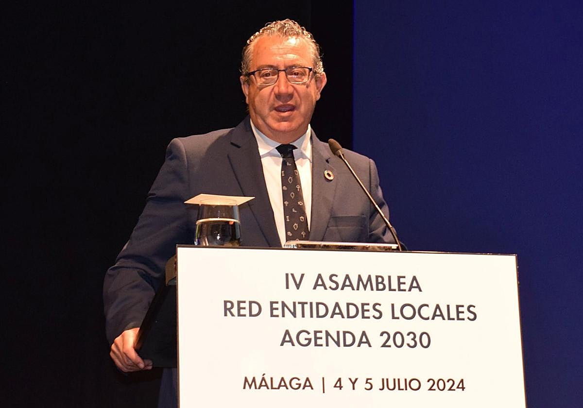 El presidente de la Diputación, Toni Pérez, durante un foro.