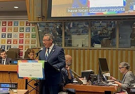 El presidente de la Diputación de Alicante, Toni Pérez, en 'Foro Político de Alto Nivel para la Agenda 2030'