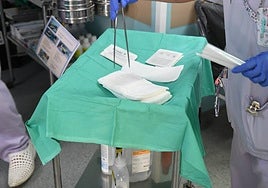 Material sanitario en dependencias el Hospital General de Alicante.