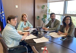 El equipo de la Conselleria de Servicios Sociales, en la Conferencia sectorial de Inmigración.