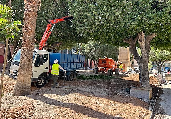 Una imagen del desarrollo de las obras.