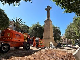 Obras en el el Paseo de Germanías del Elche.