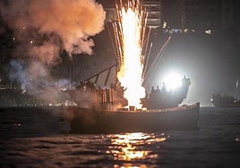 Momento del desembarco moro de La Vila Joiosa.