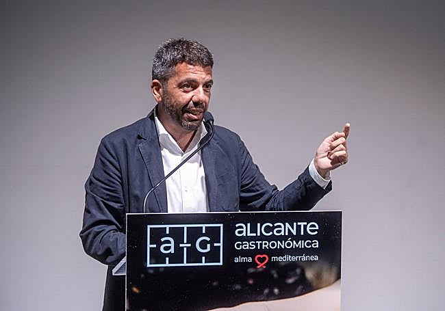 Mazón en la presentación de Alicante Gastronómica.