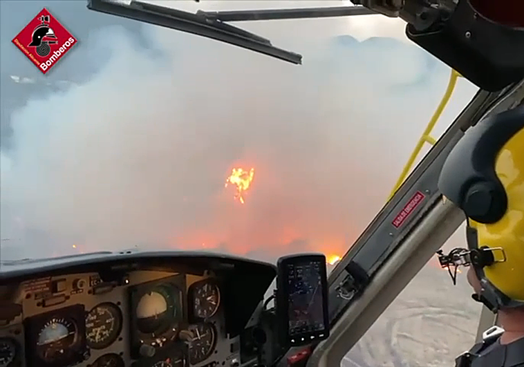 Imágenes de la actuación de los bomberos del Consorcio.