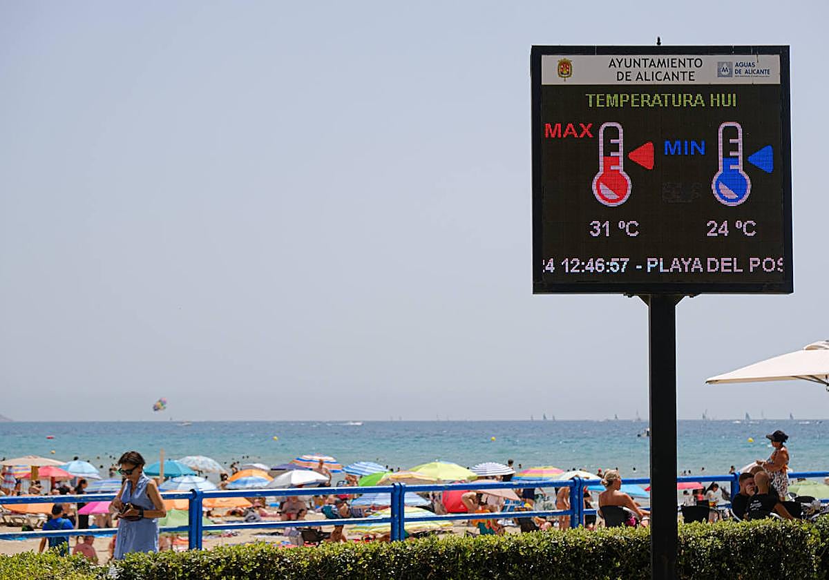 Imagen de la playa del Postiguet.