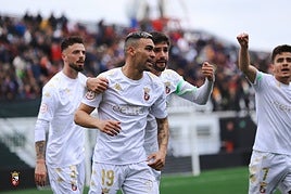 Dani Romera celebra un gol.