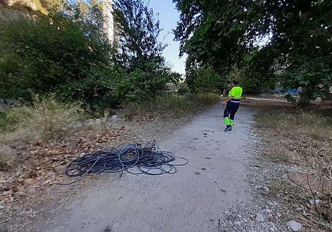 Lugar de los hechos horas posteriores al hurto