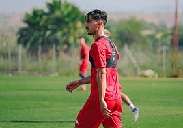 Oriol Soldevilla, en su primer entrenamiento como herculano tras salir del Intercity.