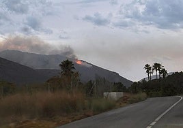 Las llamas en Benigembla.