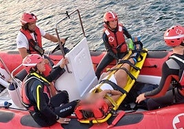 Rescate de la bañista en Xàbia