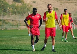 Marcos Mendes y Josema, en un entrenamiento de este verano en Fontcalent.