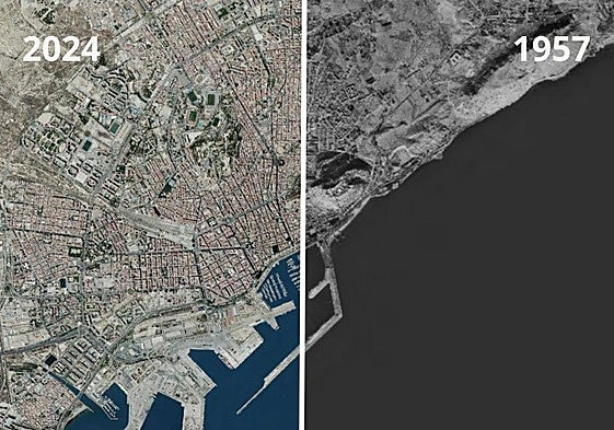 La ciudad en 2024 y 1957.