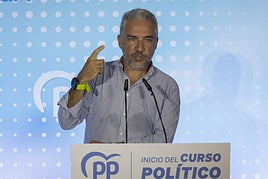 Bendodo, durante su intervención de este domingo en Málaga.