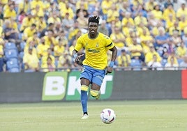 Sory Kaba, en un partido con la UD Las Palmas.