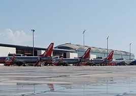 Imagen de la plataforma del aeropuerto Miguel Hernández de Alicante-Elche