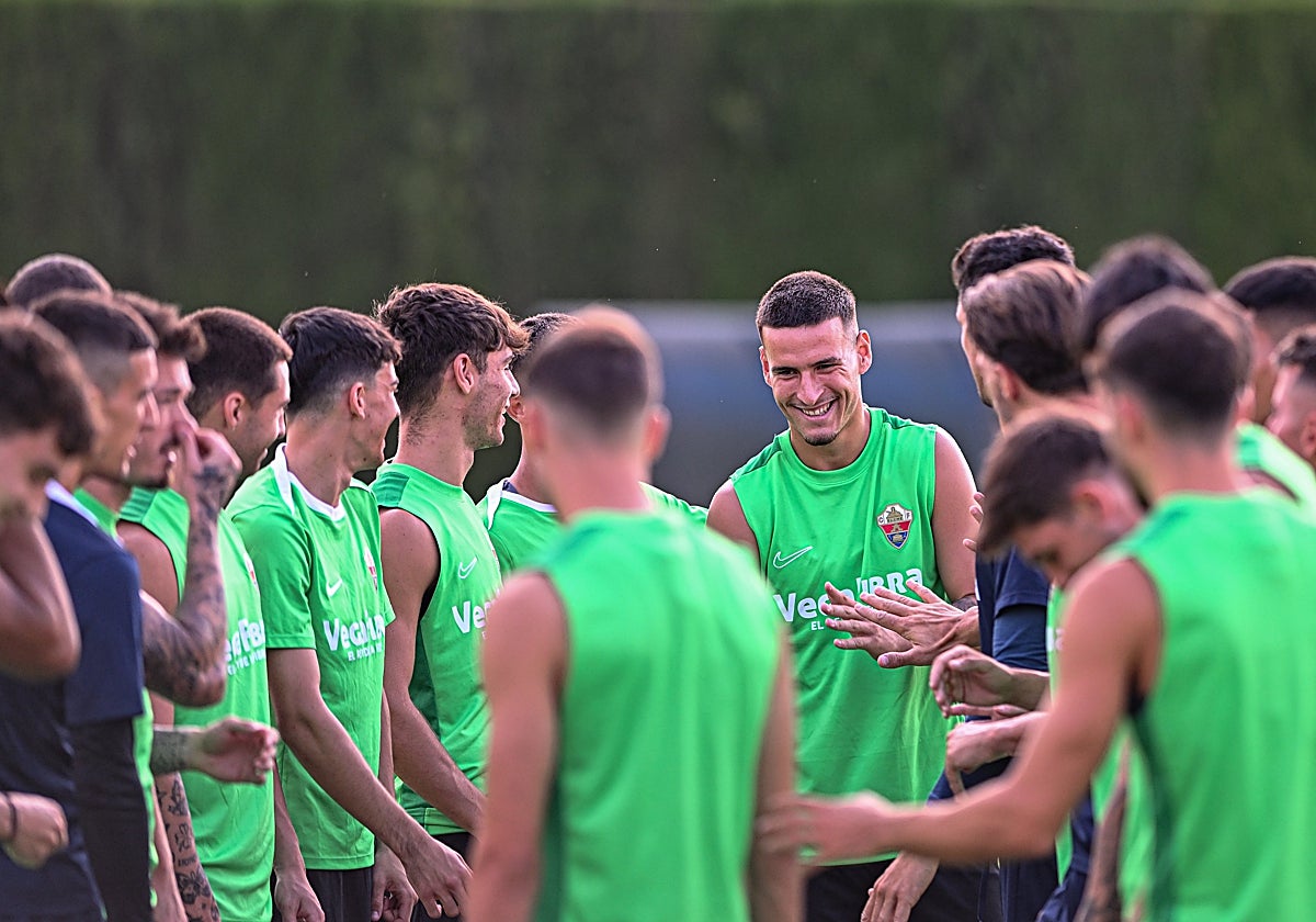 Imagen de un entrenamiento reciente del Elche.