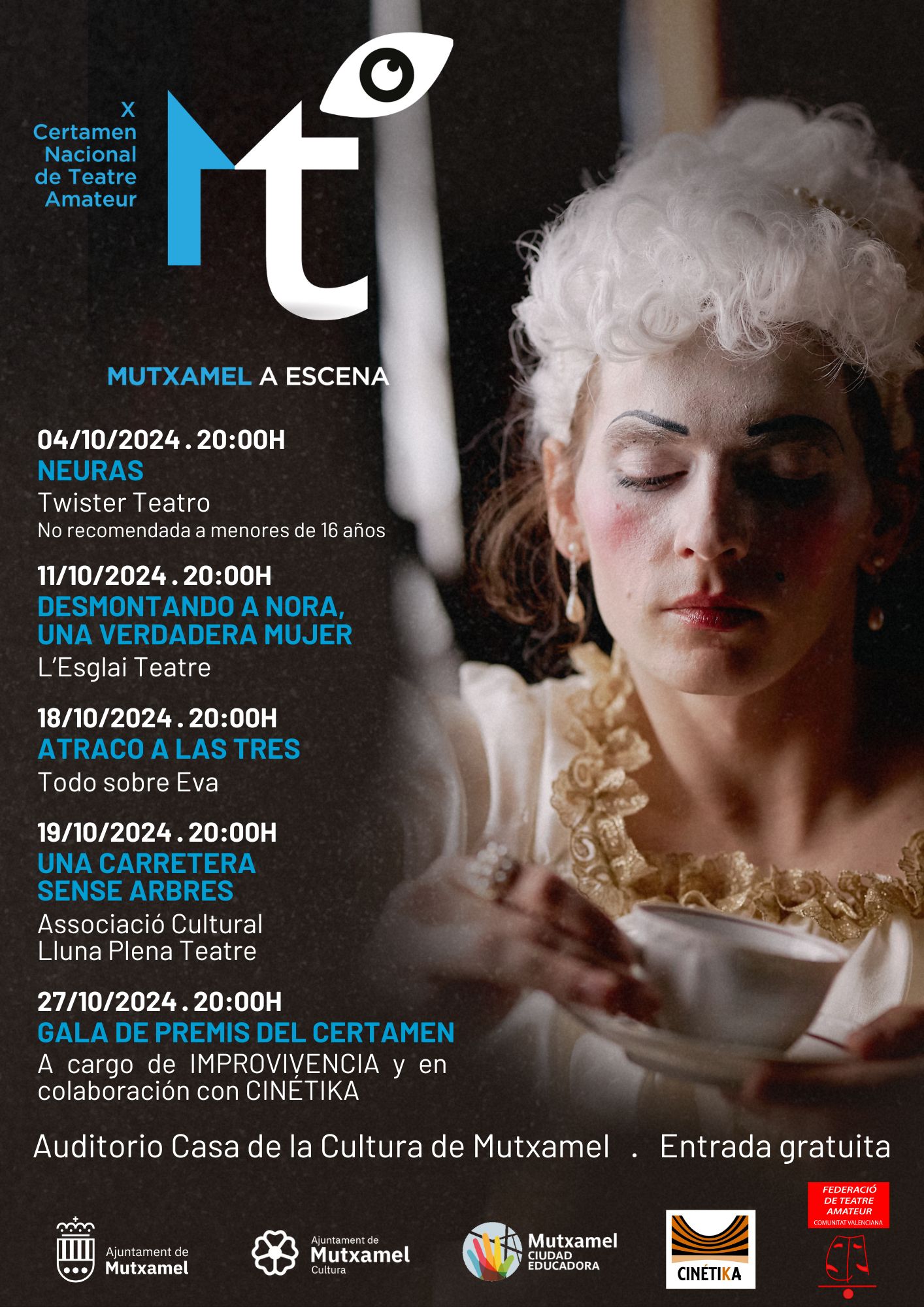 Cartel promocional del certamen de Teatro Amateur de Mutxamiel