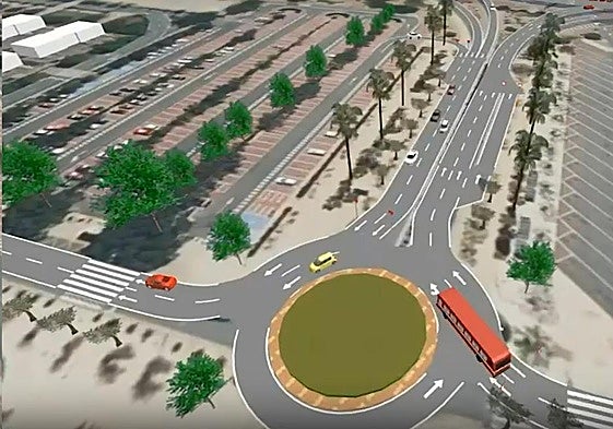 Proyecto de la rotonda interna del campus de la Universidad de Alicante.